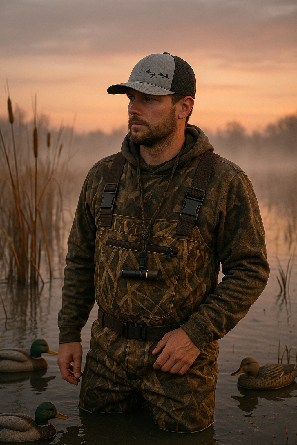 Landing Flock of Ducks Swamp Cracker Trucker Snapback Hat
